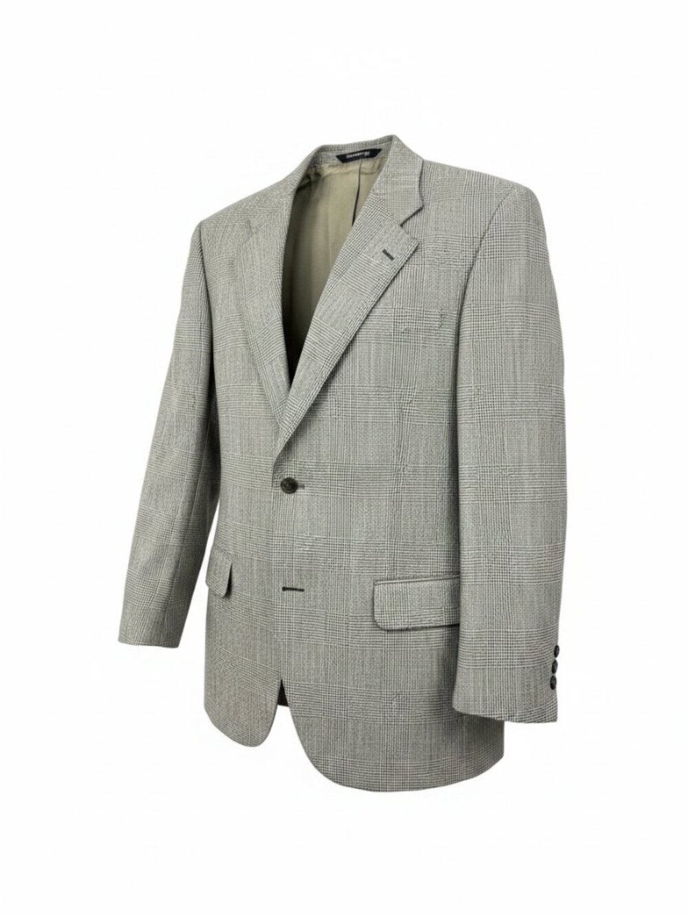 Burberrys Vintage tweed‎ jacket mens 1970's glen plaid lined neutral Suit
